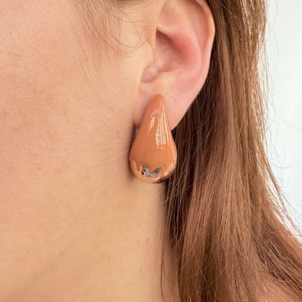 Mine Kaplamalı Tasarım Küpe