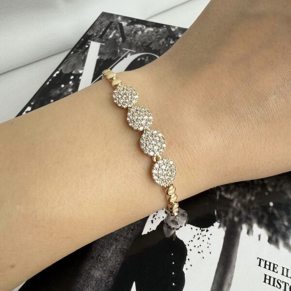 Altın Kaplama 14k renginde Bileklik 19 cm boyunda
